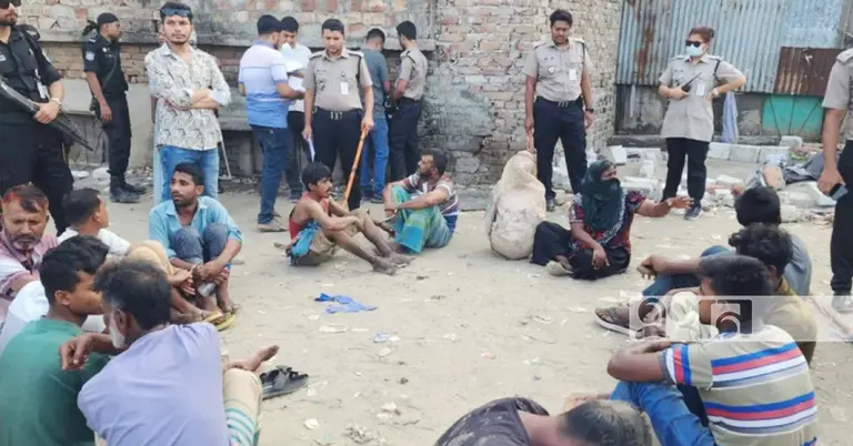 ঘুন্টিঘরে মাদকবিরোধী অভিযান
